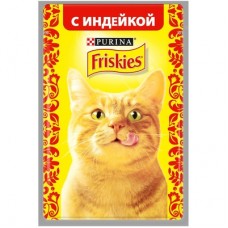 Friskies - паучи для взрослых кошек кусочки с индейкой в подливе, 85 гр. Friskies - паучи для взрослых кошек кусочки с индейкой в подливе, 85 гр.