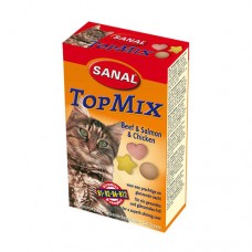 Витаминизированные лакомства для кошек Sanal TopMix (дрожжи, говядина, лосось и курица) 85 табл. (арт. ВЕТ SC3500) Витаминизированные лакомства для кошек Sanal TopMix (дрожжи, говядина, лосось и курица) 85 табл. (арт. ВЕТ SC3500)