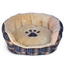 Triol Лежанка овальная в клетку для собак, Лапка 53х47х21 см (арт. ТР 31931023)