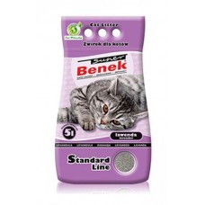 Benek Standart Lawenda - наполнитель комкующийся для кота из бентонита с ароматом лаванды