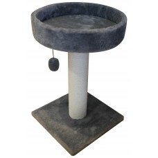 Когтеточка-лежанка (круглая) из меха и хлопка (выс. 55 см, шир. 35 см) Cat House (арт. CH16)