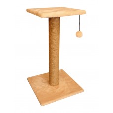 Когтеточка с полкой из меха и джута (выс. 70 см, шир. 40 см) Cat House (арт. CH12)