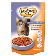 Мнямс паучи для взрослых кошек с ягненком в соусе, чувствительное пищеварение, 100 г (арт. DAI702303)