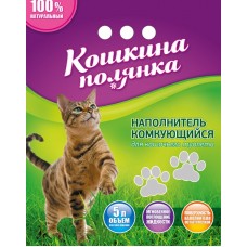 Кошкина полянка наполнитель для кота бентонитовый комкующийся