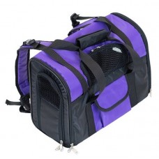 Рюкзак-переноска для кошек №2 ECO модель Hike 29*43*21 см. (карман, нейлон, пластик), фиолетовый Рюкзак-переноска для кошек №2 ECO модель Hike 29*43*21 см. (карман, нейлон, пластик), фиолетовый