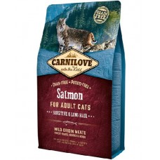 Корм Carnilove Salmon for Adult Cats – Sensitive & Long Hair беззерновой для взрослых кошек с чувствительным пищеварением и длинношерстных кошек. Корм Carnilove Salmon for Adult Cats – Sensitive & Long Hair беззерновой для взрослых кошек с чувствительным пищеварением и длинношерстных кошек.