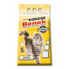 Super Benek Optimum Natural - наполнитель комкующийся бентонитовый для кошек без запаха