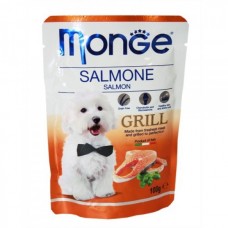 MONGE GRILL POUCH SALMON - Влажный корм (пауч) для собак с кусочками лосося (100 г)