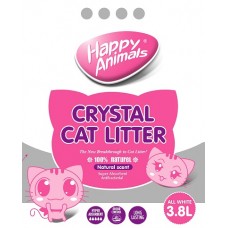 Happy Animals белый силикагелевый наполнитель без пыли с контролем запаха