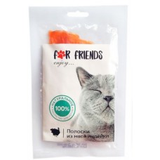 Лакомство для взрослых кошек «For Friends» Полоски из мяса индейки, 50 гр. (арт. TUZ655) Лакомство для взрослых кошек «For Friends» Полоски из мяса индейки, 50 гр. (арт. TUZ655)