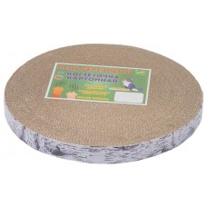 ЧИП Когтеточка гофрокартонная модель ПЕНЬ БЕРЁЗОВЫЙ большой h40 мм., D40,5 см. с пропиткой (арт. RP 840023)