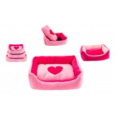 Redplastic Лежак ZooM прямоугольный пухлый ROSOMAHA с подуш (розпушмех + малинвелюрмех синтепух)