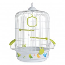Клетка Voltrega для птиц бело-зеленая, 32.5x32.5x48 см. (арт. TY001736BV)