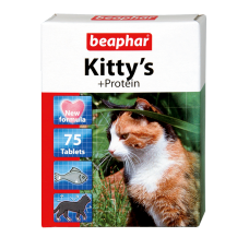 Beaphar Kitty's + Protein (Fische) - витамин. лакомство д/кошек с протеином и вкусом рыбы, 75 табл. (арт. DAI12510, DAI12579)