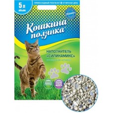 Кошкина полянка СИЛИКАМИКС впитывающий бентонитовый наполнитель с добавлением силикагеля
